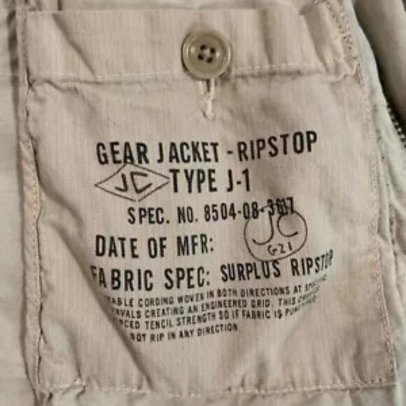 J. Crew Gear Jacket  - Type J-1 Ripstop - Picture 3 of 3